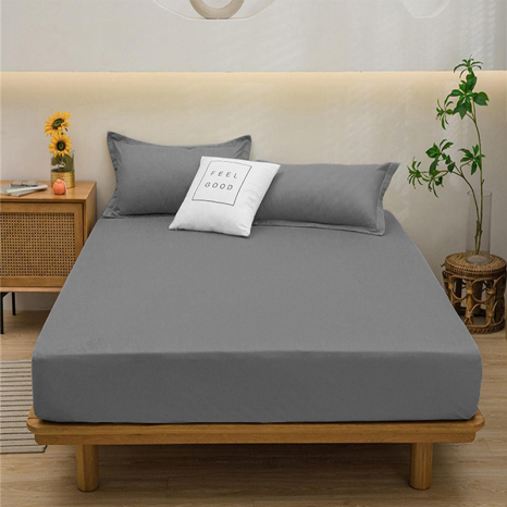 Простирадло на резинці (160*200*25) сіре №1026