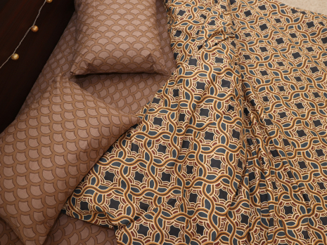 Двоспальний набір постільної білизни 180*220 із Бязі "Gold" №154425AB Черешенка™