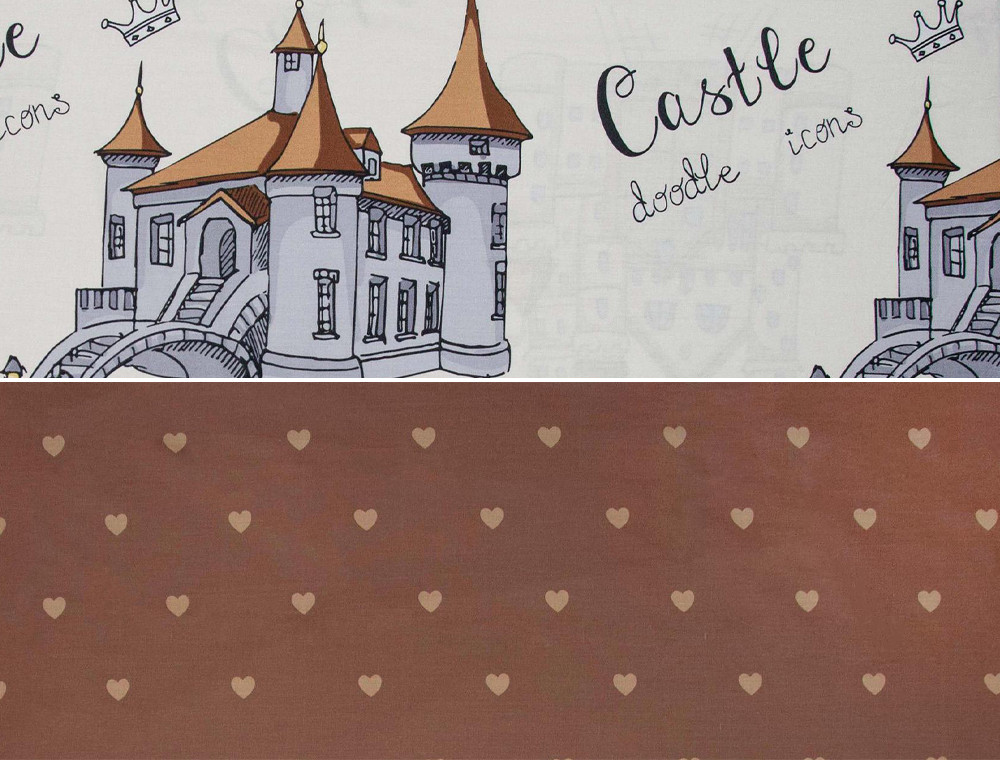 Ткань для постельного белья Сатин S-158 (A+B) - (60м+60м)