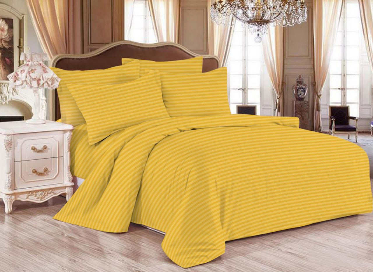 Тканина для постільної білизни Страйп-сатин ST220-solar power (60м)