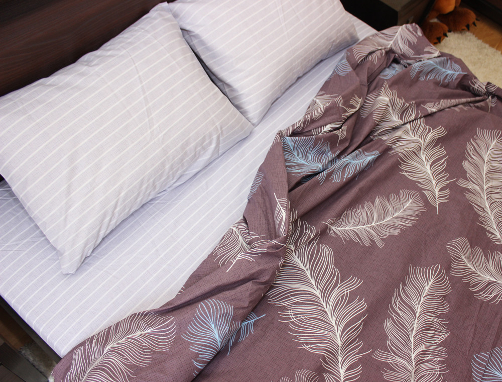 Сімейний набір постільної білизни із Ранфорсу №181070AB Черешенка™