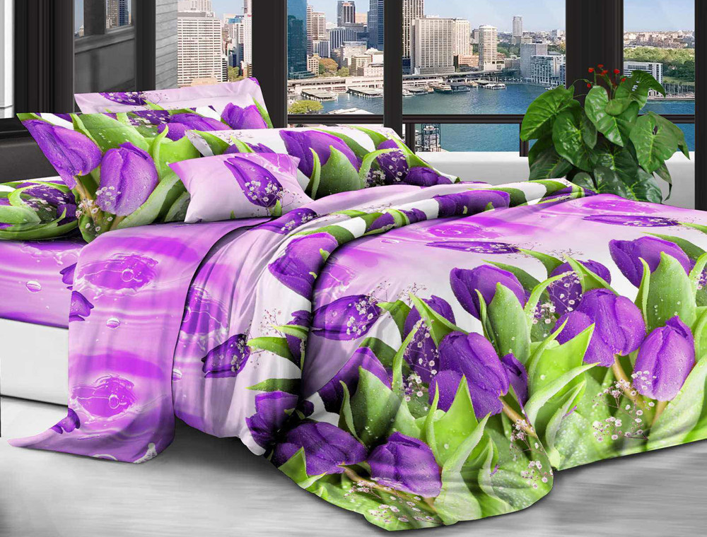 Сімейний набір постільної білизни 240*220 із полікотону №202212 Черешенька™