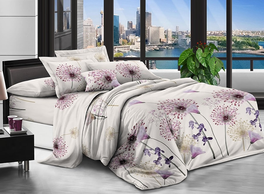 Сімейний набір постільної білизни 240*220 із полікотону №204222 Черешенька™