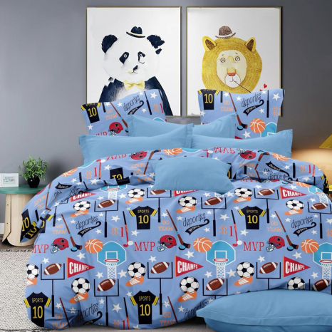 Тканина для постільної білизни Бязь "Gold" Lux дитяча GLB1725blue