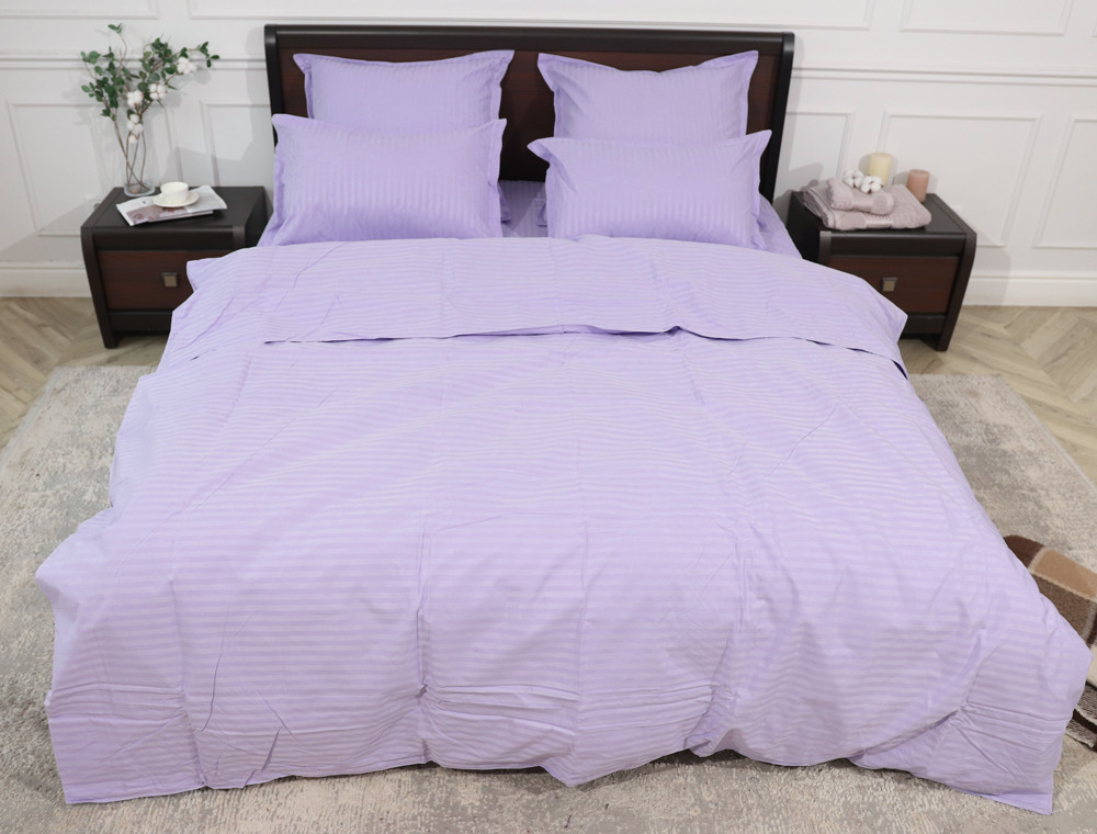 Евро макси набор постельного белья 200*230 из Страйп Сатина D-08