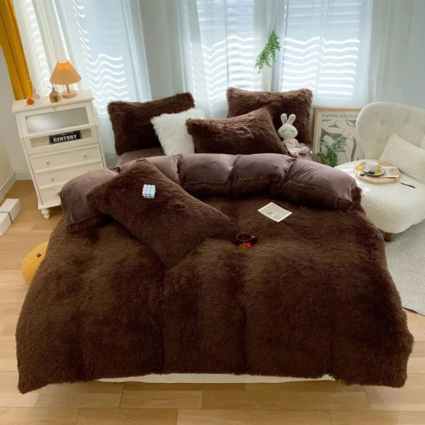 Евро-макси набор постельного белья 200*230 Плюш Травка №EL-04 Черешенка™