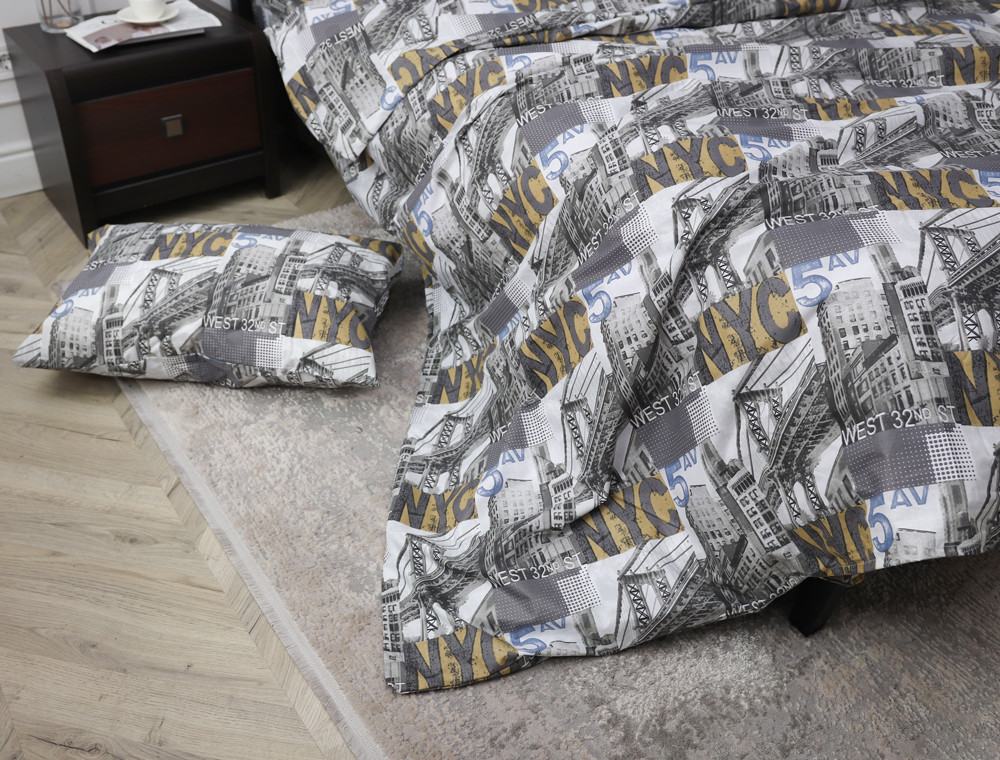 Двоспальний набір постільної білизни 180*220 із Бязі "Gold" №155029 Черешенка™