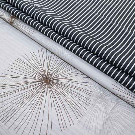 Ткань для постельного белья Бязь "Gold" Lux "Цветочный принт (Одуванчики)" GL1020 (A+B) - (50м+50м)