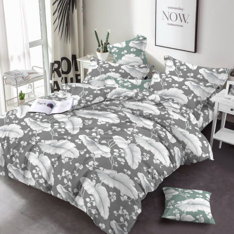 Тканина для постільної білизни Бязь "Gold" Lux GL1736grey