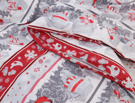 Євро-максі набір постільної білизни 200*220 з Фланелі №954204AB Черешенка™