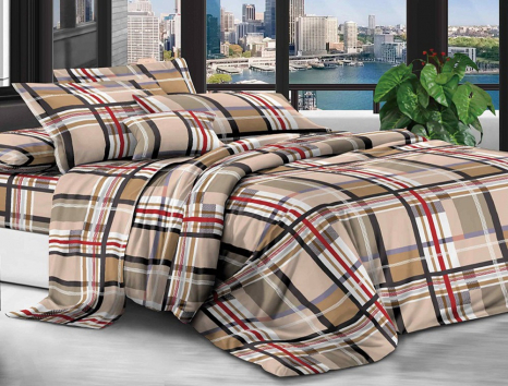 Євро набір постільної білизни 200*220 із полікотону №201260 Черешенька™