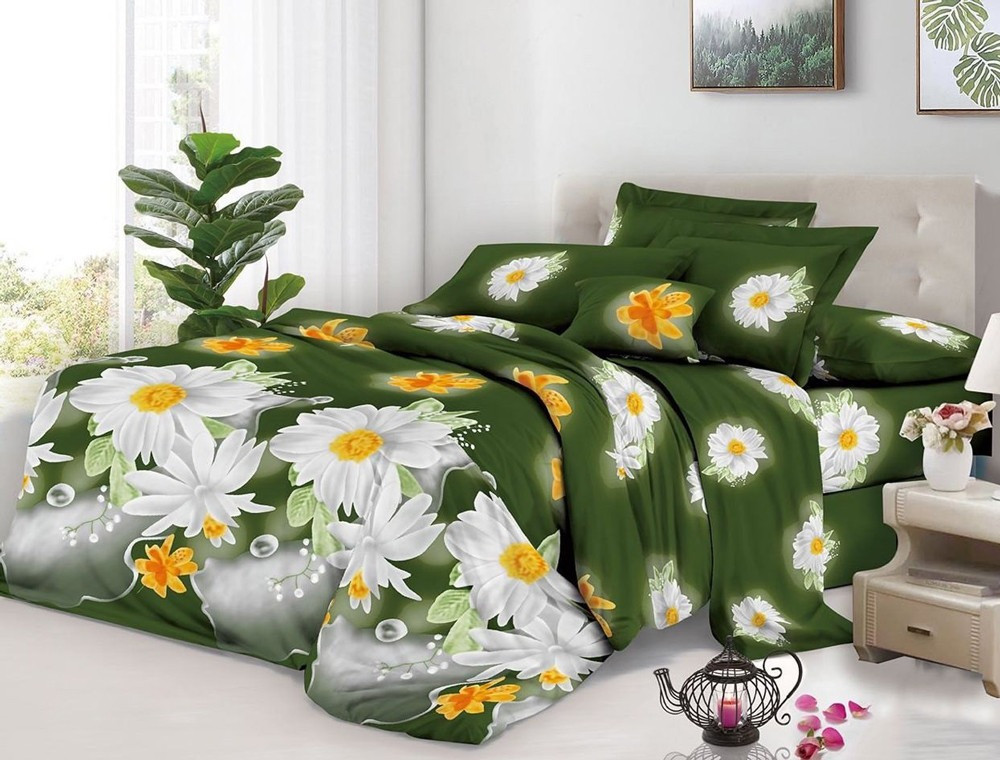 Євро набір постільної білизни 200*220 із полікотону №207998 Черешенька™