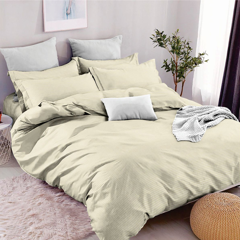 Тканина для постільної білизни Бязь "Gold" Lux смугаста GLS226-1LtYellow (50м)