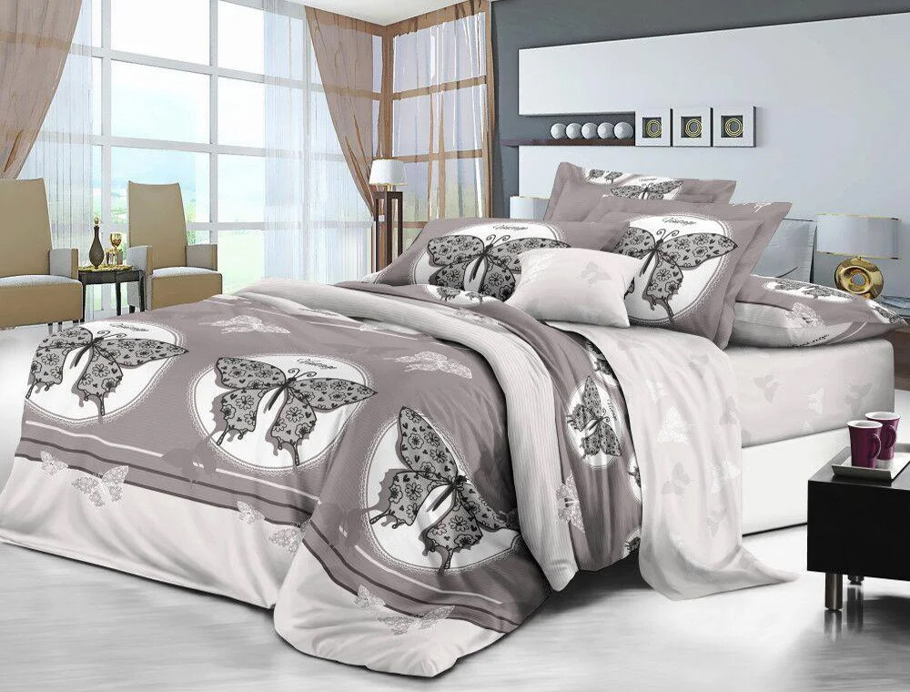 Ткань для постельного белья Сатин S52-1 (A+B) - (60м+60м)