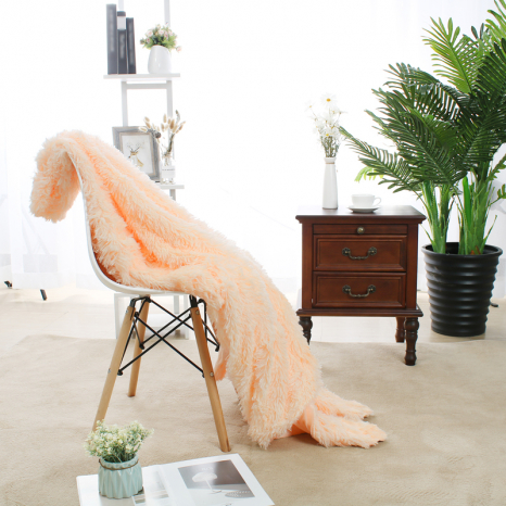 Євро-максі покривало-плед "травка" (240*220) - персикове