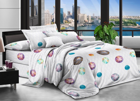 Сімейний набір постільної білизни 240*220 із полікотону №20351 Черешенька™