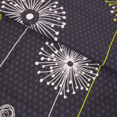 Тканина для постільної білизни Бязь "Gold" Lux "Стилізовані кульбаби" GL975A