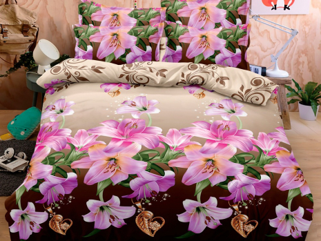 Євро набір постільної білизни 200*220 із полікотону №201666 Черешенька™