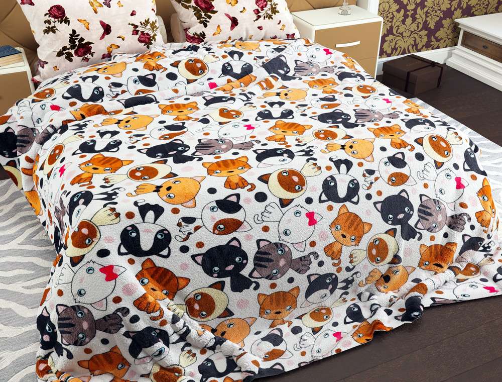 Полуторный флисовый плед №33940