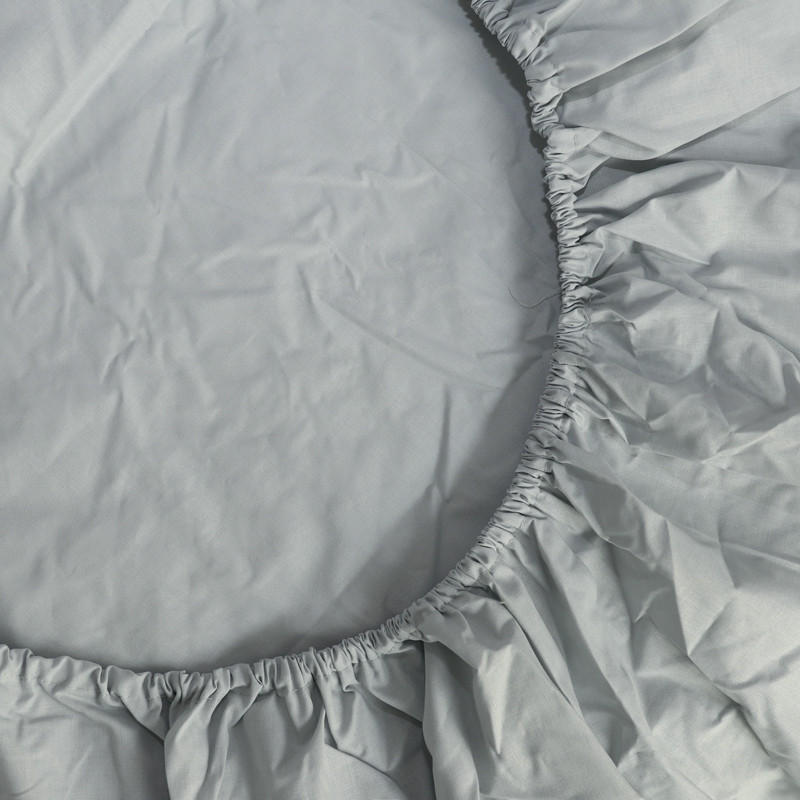 Простирадло на резинці (90*200*25) світло-сіре №1049