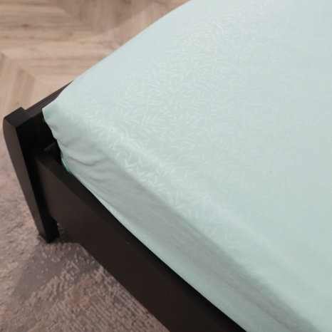 Простирадло на резинці (160*200*25) з гілосками, бірюзове №2319