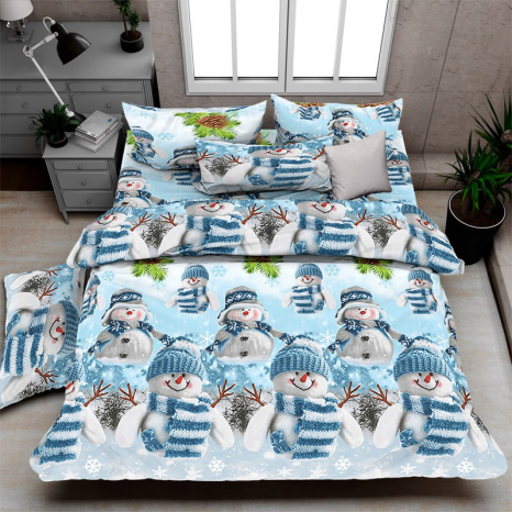 Полуторний набір постільної білизни 150*220 із Бязі "Gold" №157565 Черешенка™