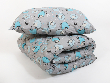 Комплект постільної білизни в ліжечко (з ковдрою та подушкою) №9008