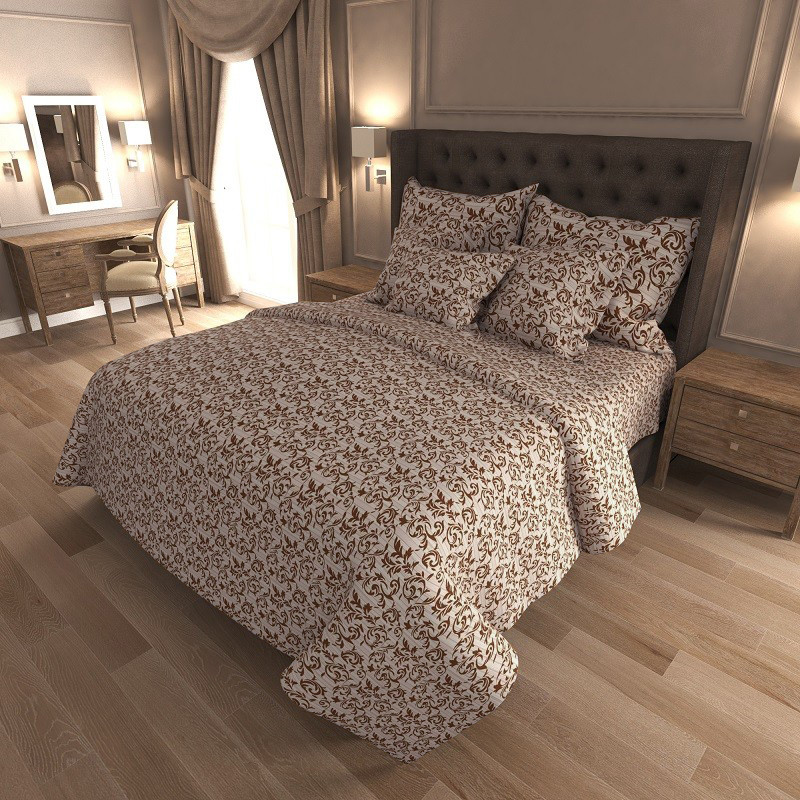 Полуторний набір постільної білизни 150*220 із Бязі "Gold" №156997 Черешенка™