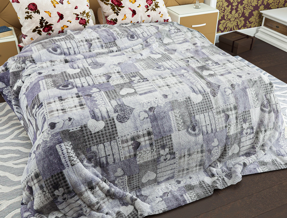 Полуторный флисовый плед №33378