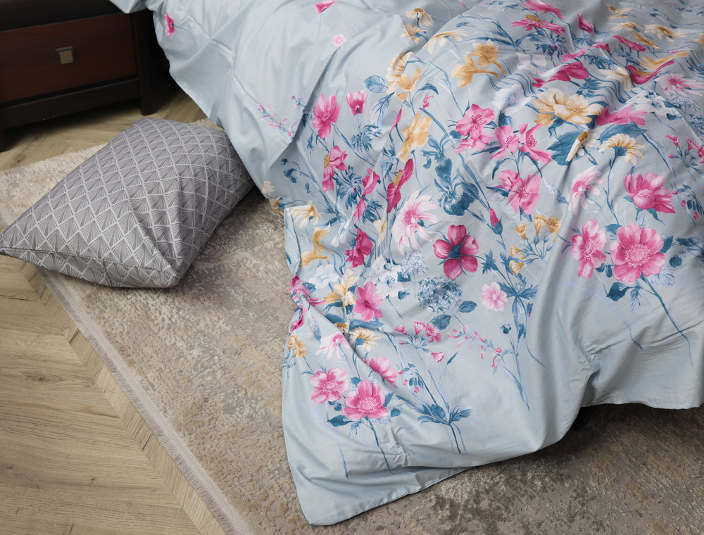 Евро макси набор постельного белья 200*220 из Сатина №016AB Черешенка™