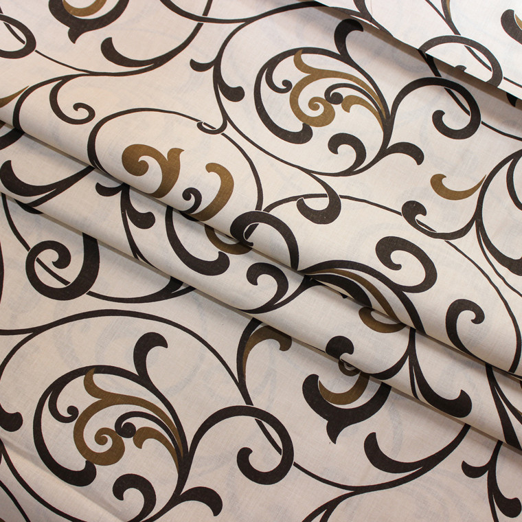 Тканина для постільної білизни Бязь "Gold" Lux "Темний Вензель" GL004