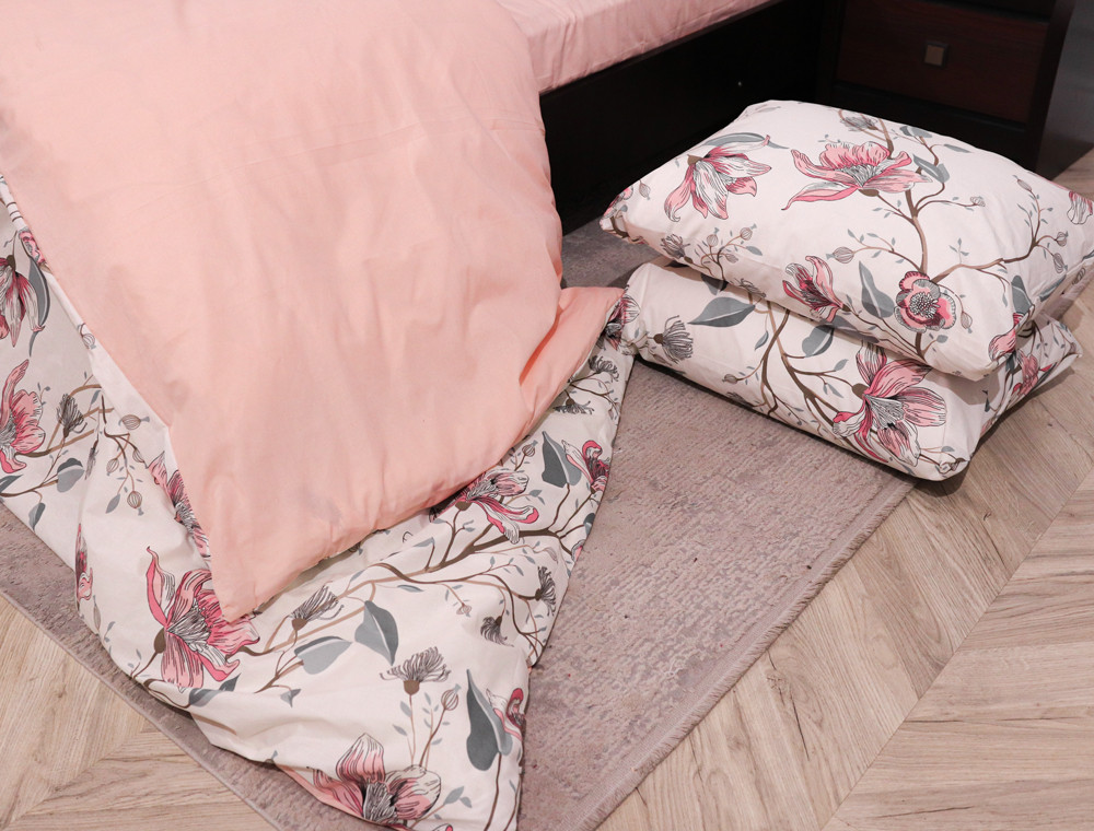 Семейный набор хлопкового постельного белья из Бязи "Gold" №150755АВ Черешенка™