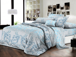 Ткань для постельного белья Бязь "Gold" Lux "Серый абстрактный принт" GL848