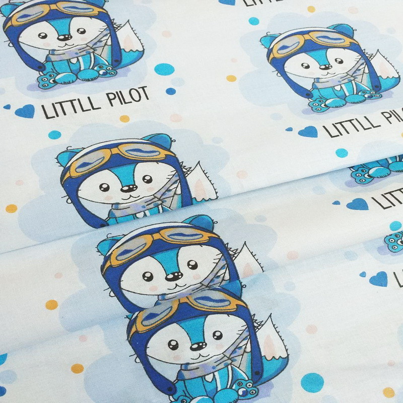 Ткань для постельного белья Бязь "Gold" Lux детская GLB279blue