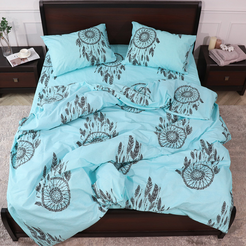 Полуторний набір постільної білизни 150*220 із Бязі "Gold" №153930 Черешенка™