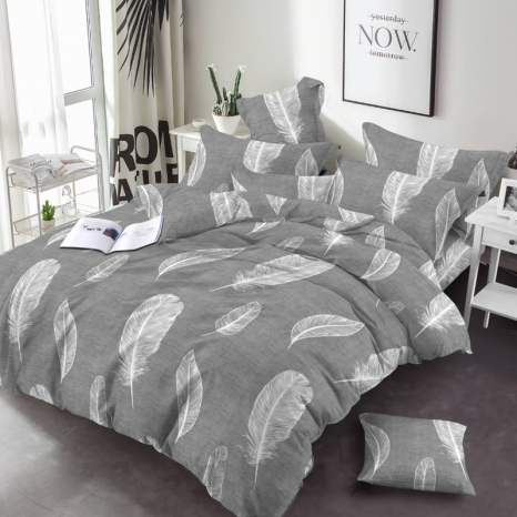 Тканина для постільної білизни Бязь "Gold" Lux GL1293gray