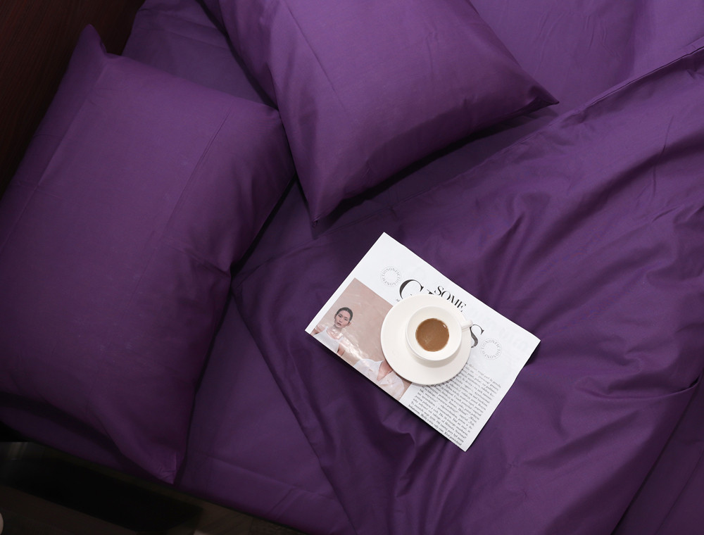 Полуторний набір однотонної постільної білизни 150*220 із Бязі "Gold" №155527 Черешенка™