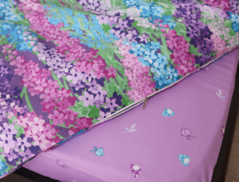 Двоспальний набір постільної білизни 180*220 із Сатину №44172AB Черешенка™