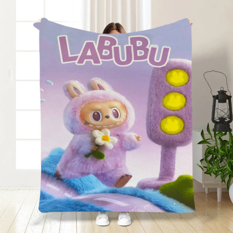 Плед с 3D-принтом 135*160 "Игрушки Лабубу" №4797