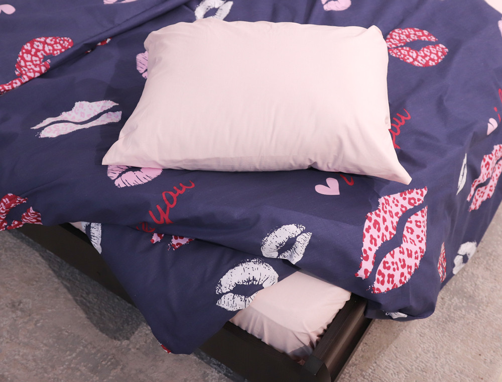 Полуторний набір постільної білизни 150*220 із Бязі "Gold" №151245AB Черешенка™