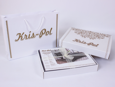 Семейный набор хлопкового постельного белья из Страйп Сатина №54100 KRISPOL™