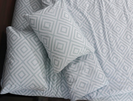 Полуторный набор постельного белья с ромбами 150*220 из Бязи "Gold" №150161 Черешенка™