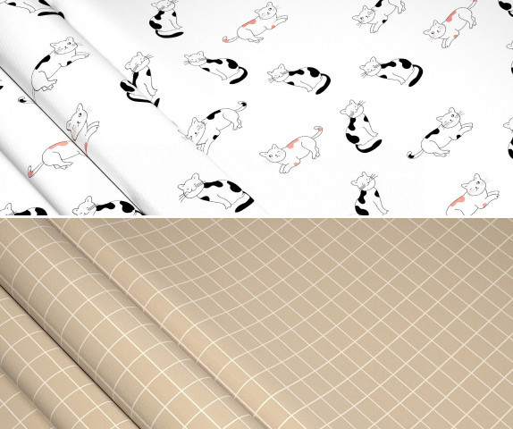 Ткань для постельного белья Ранфорс R-3374 (A+B) - (50м+50м)