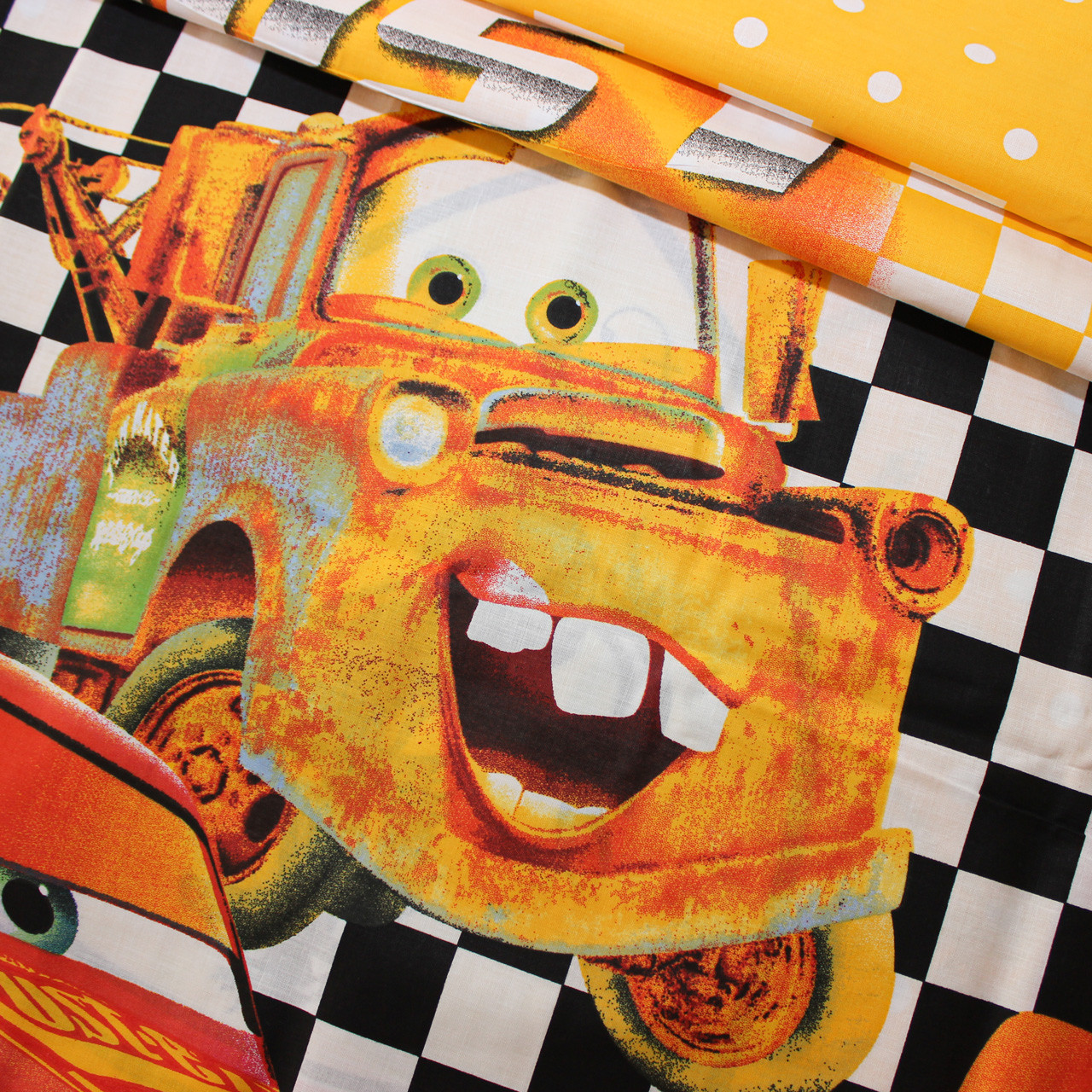 Ткань для постельного белья Бязь "Gold" Lux детская "Феррари" GLB4311