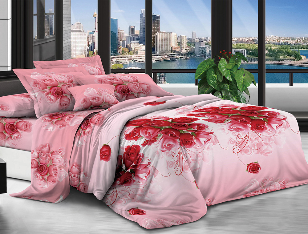 Сімейний набір постільної білизни 240*220 із полікотону №201842 Черешенька™