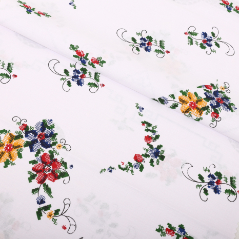 Тканина для постільної білизни Бязь "Gold" Lux "Дрібний квітковий принт" GL011