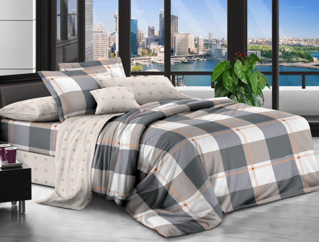 Евро макси набор постельного белья 200*220 из Ранфорса №89121AB Черешенка™