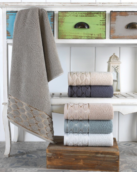 Комплект махрових банних рушників CESTEPE OYKU (150*90)