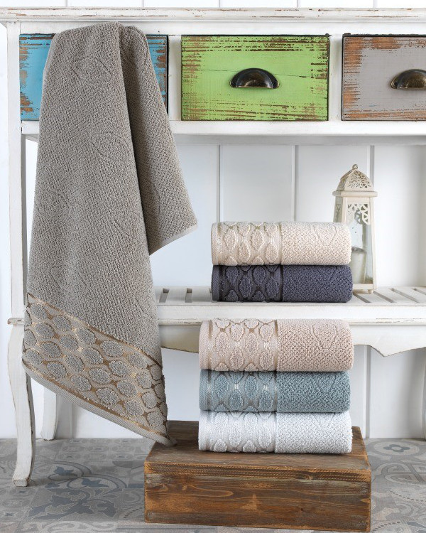 Комплект махрових банних рушників CESTEPE OYKU (150*90)