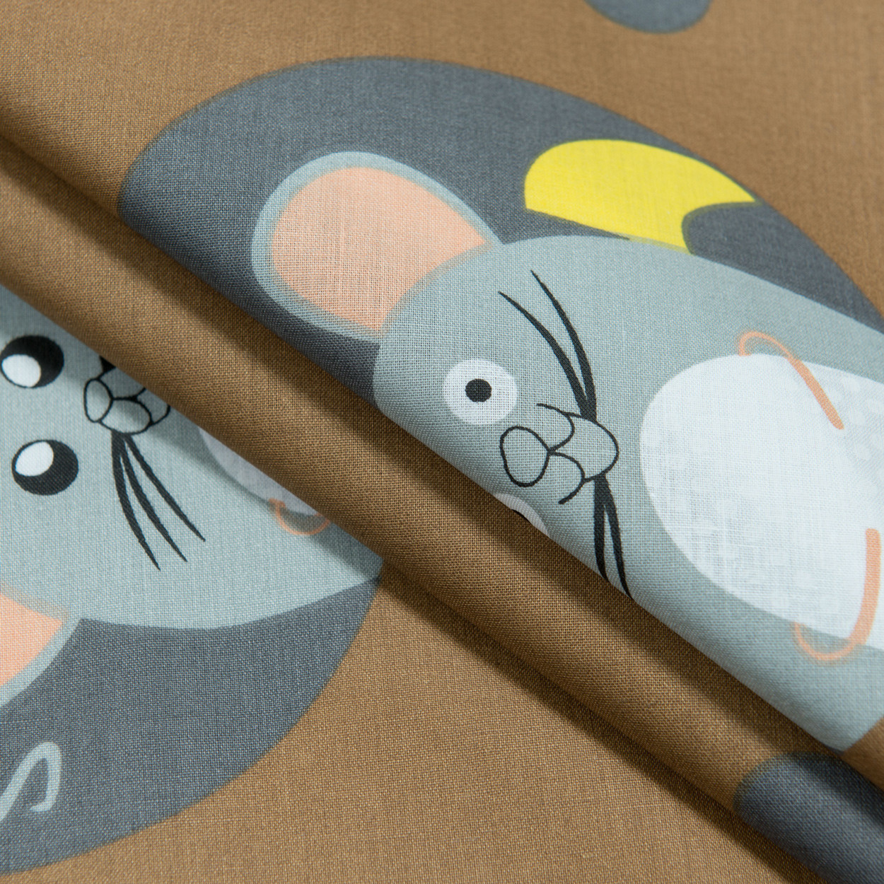 Ткань для постельного белья Бязь "Gold" Lux детская GLB7708brown